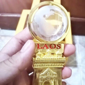 Earth with Laos symbol